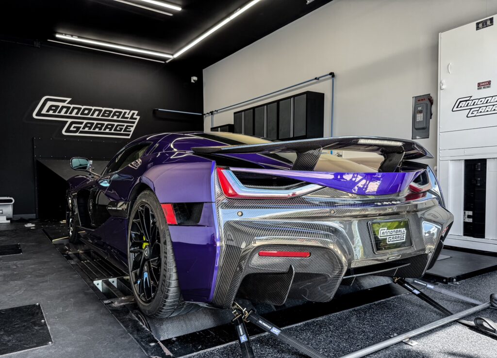 First ever Rimac Nevera Hypercar at Cannonball Garage